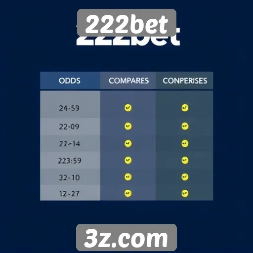 Comparação de odds entre 222bet e concorrentes