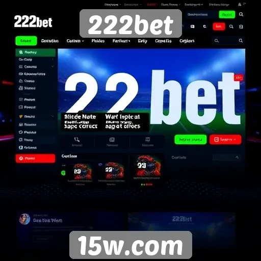 Análise da interface do usuário do site 222bet